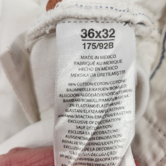 Polo Ralph Lauren Varick Slim Straight Stretch Denim Jeans White Mens 36x31 - Picture 10 of 13